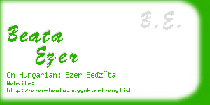 beata ezer business card